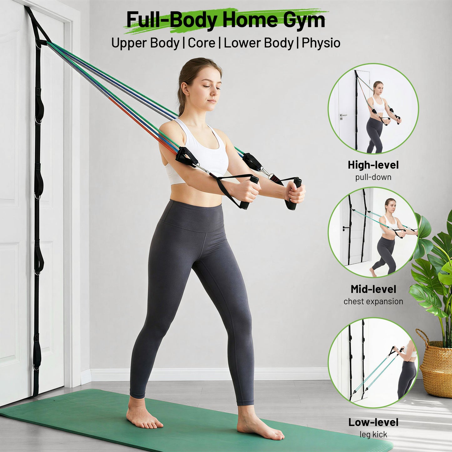 Transform Your Home Workouts: Adjustable Door Anchor for Resistance Bands
