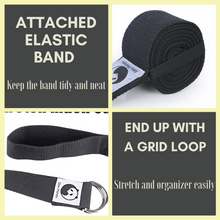 Load image into Gallery viewer, Slim Panda Yoga Straps 2 in 1 Design Black