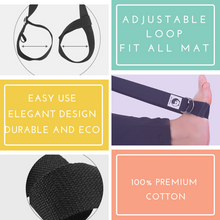Load image into Gallery viewer, Slim Panda Yoga Straps 2 in 1 Design Black