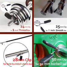 Load image into Gallery viewer, Slim Panda 24mm 25mm 28mm 30mm Barbell Clips for Dumbbell Bars
