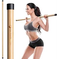 Natural Bamboo Yoga Stick for Enhanced Stretching & Posture