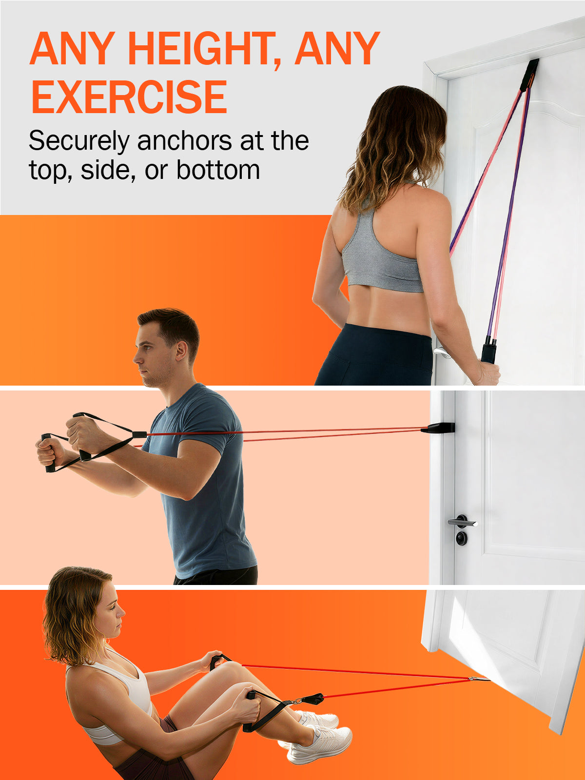 Slim Panda Heavy-Duty Door Anchor for Resistance Bands - Home Gym Essential