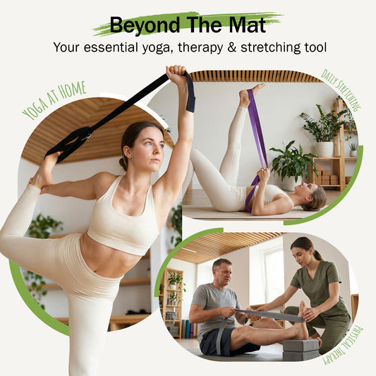 Enhance Your Yoga & Pilates: Slim Panda Cotton Stretching Strap
