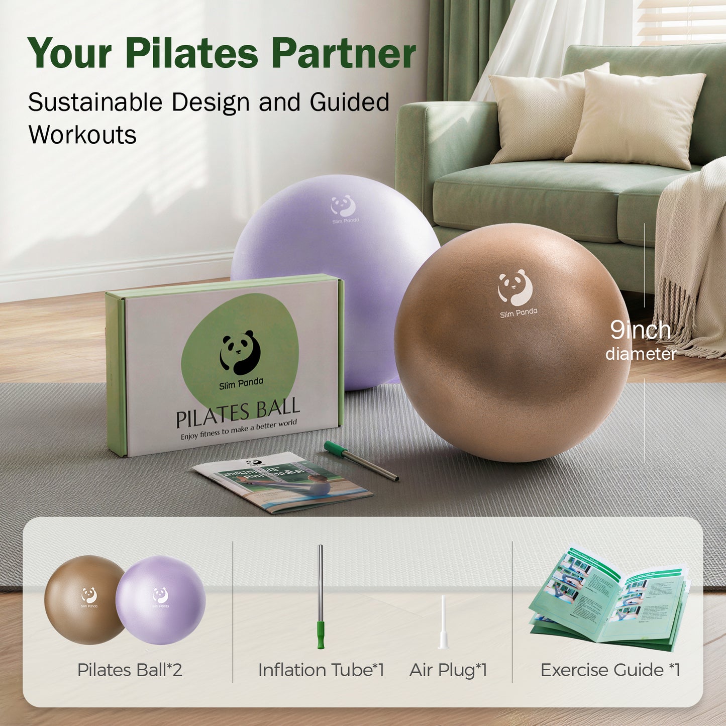 Enhance Your Workout: 9-Inch Pilates & Core Stability Ball