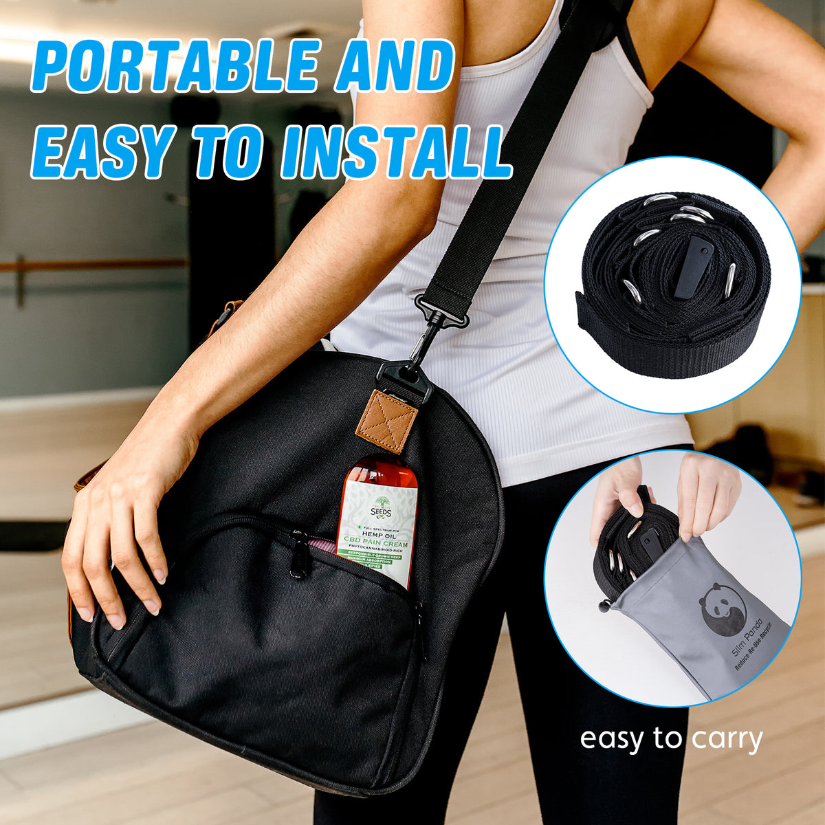 Slim Panda Upgraded Door Anchor Strap for Resistance Bands Exercises