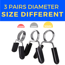 Load image into Gallery viewer, Slim Panda 24mm 25mm 28mm 30mm Barbell Clips for Dumbbell Bars
