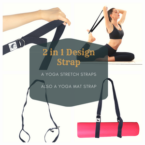 Slim Panda Yoga Straps 2 in 1 Design Black